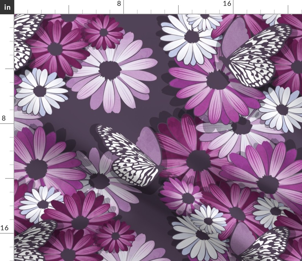 Normal scale // African Daisy Spring Floral // violet