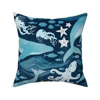 Ocean life in turquoise - extra large scale