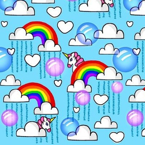 Unicorn Party in the Sky / Blue   