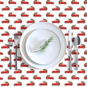 anatolian shepherd dog christmas truck holiday fabric - dog christmas fabric, christmas dog, cute dog, anatolian dog fabric - white