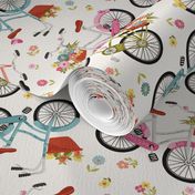 Flowery bicycles large scale