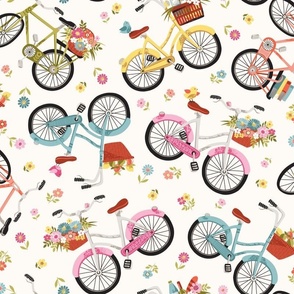 Flowery bicycles large scale