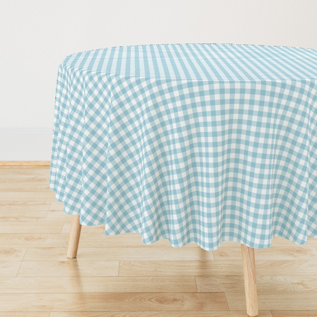 Blue gingham check plaid - grandmillenial boys nursery