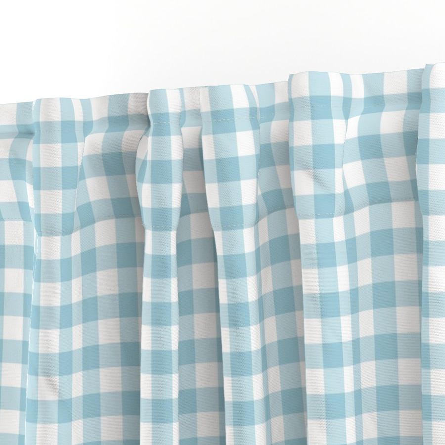 Blue gingham check plaid - grandmillenial boys nursery