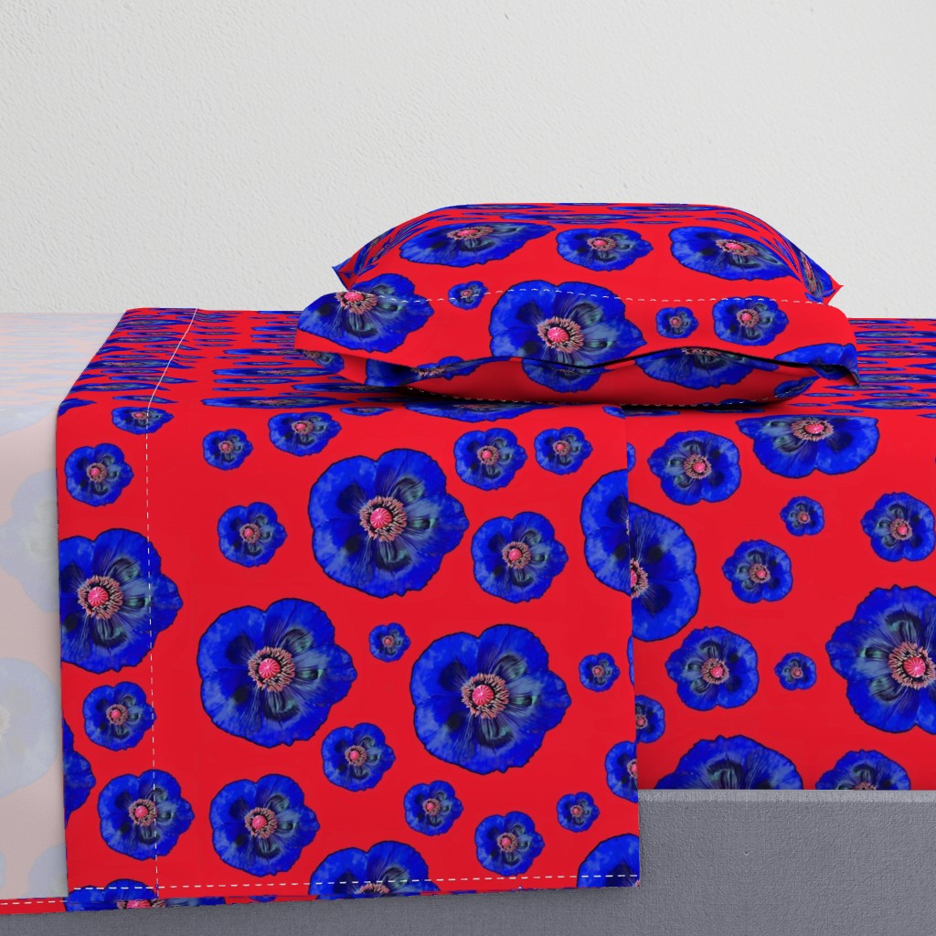 Flower Power - Red  / Dark Blue