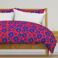 Flower Power - Red  / Dark Blue