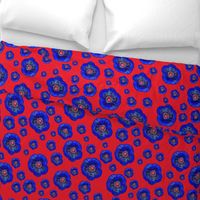 Flower Power - Red  / Dark Blue