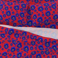 Flower Power - Red  / Dark Blue