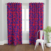 Flower Power - Red  / Dark Blue