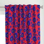 Flower Power - Red  / Dark Blue