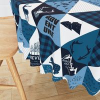 triangle quilt blue