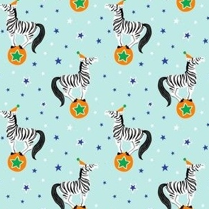 Circus Zebras Balancing on Balls - medium scale