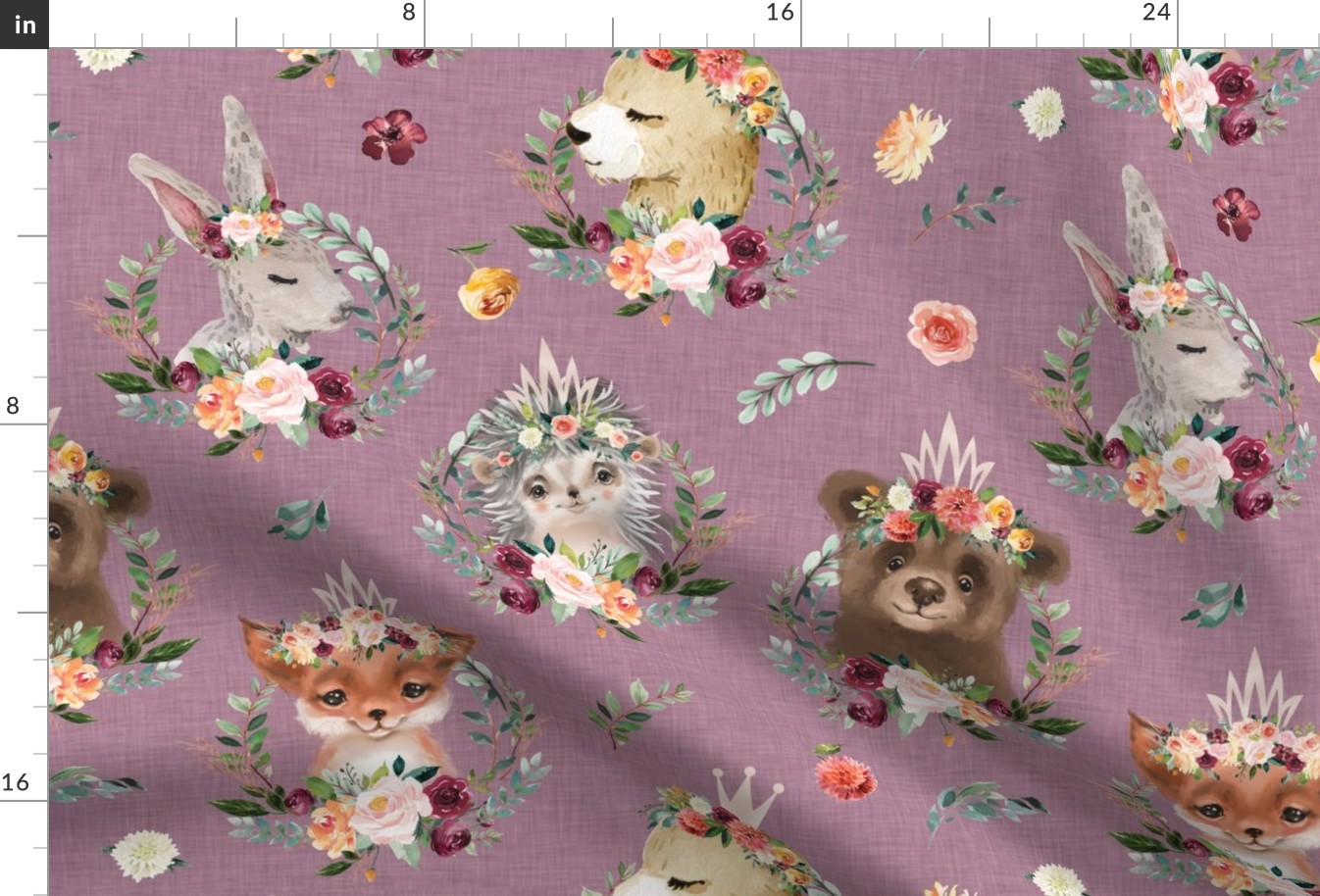 FLORAL ANIMALS with linen