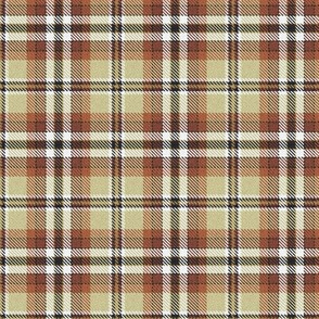 Custom Fuzzy Look brown and beige plaid