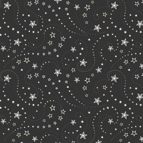 Swirling Stars, Space Black - tiny scale