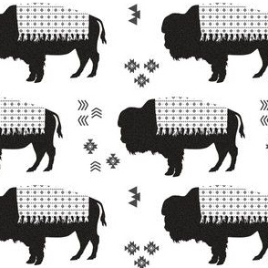 buffalo aztec with tribal signs