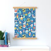 Cool Cats - Blue Large Scale 