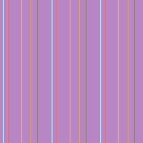 Multicolor Pinstripes on Purple