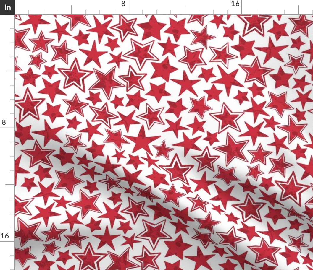 Allstars Stars Red on White