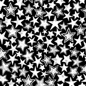 Allstars Stars White on Black