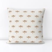 Small Copper Dragonflies on Woven Bone White
