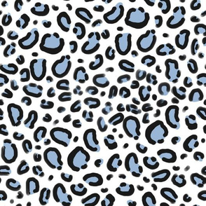 leopard print fabric safari animals nursery fabric baby design black and blue