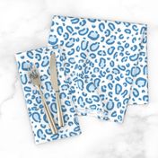 leopard print fabric safari animals nursery fabric baby design blue