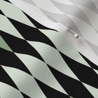 MCM Harlequin: Green & Black Mid Century Geometric, Mod Harlequin