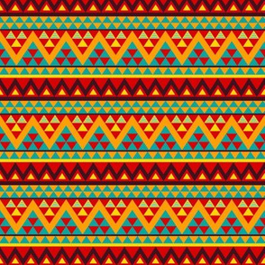 All the Triangles Tribal Pattern Warm Tones