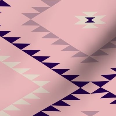 Southwestern Geometric - Blush / Beige / Purple - Large