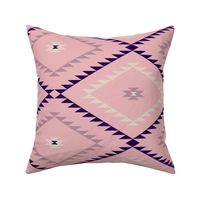 Southwestern Geometric - Blush / Beige / Purple - Large