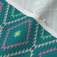 Southwestern Geometric - Teal / Green / Pink - Small