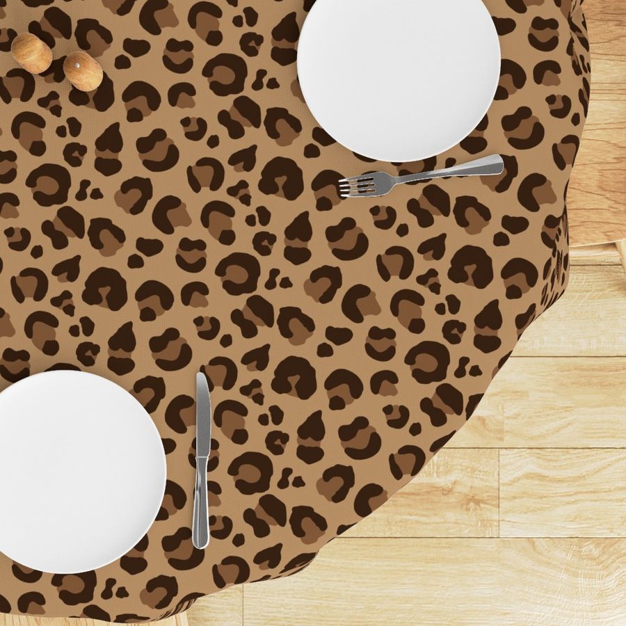 Leopard Spots - Classic Brown / Tan / Camel - Large