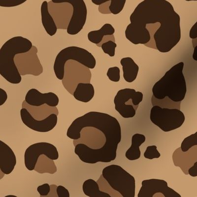 Leopard Spots - Classic Brown / Tan / Camel - Large