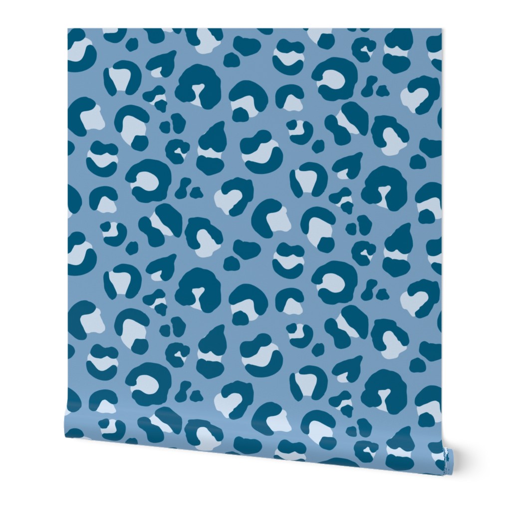 Leopard Spots - Blue / Navy - Large