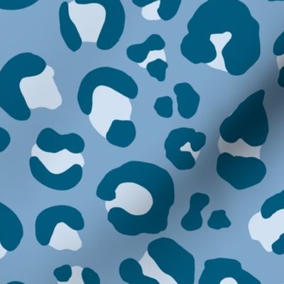 Leopard Spots - Blue / Navy - Large