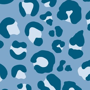 Leopard Spots - Blue / Navy - Large