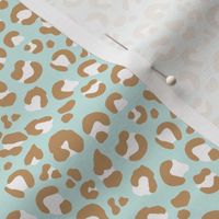 Leopard Spots - Mint / Camel / White - Small