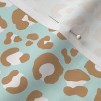 Leopard Spots - Mint / Camel / White - Medium