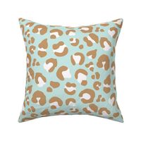 Leopard Spots - Mint / Camel / White - Large