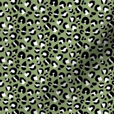 Leopard Spots - Olive / Black / White - Small