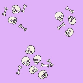 Skulls And Bones Purple
