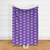 Saber Tooth Tiger Skull on Purple 1