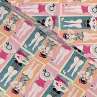 Bathing Beauties fabric (medium) by Mount Vic and Me