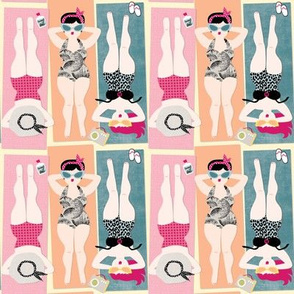 Bathing Beauties fabric (medium) by Mount Vic and Me