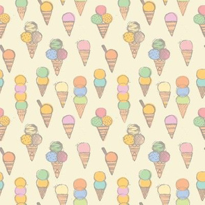 Ice Creams {Soft Pastel} - 4"x4" repeat