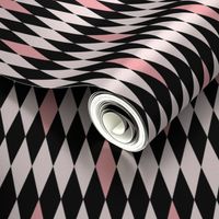 MCM Harlequin: Pink & Black Mid Century Geometric, Mod Harlequin