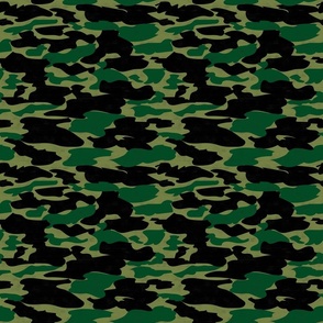 Camouflage green & black with texture