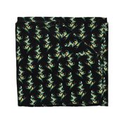 Heliconia Flower - Black and Green 