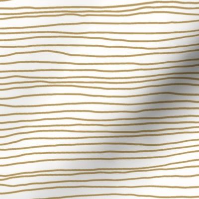 Wavy Lines // Gold and White